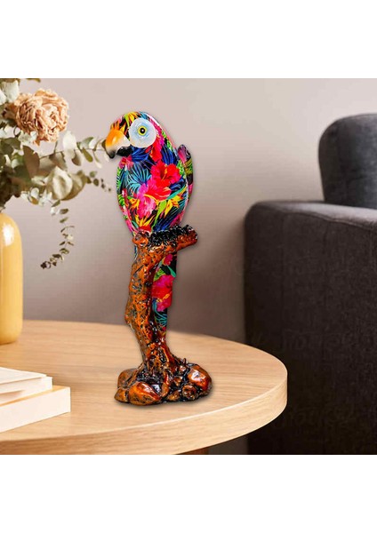 Graffiti Papağan Heykeli Polyresin Heykel Papağan Heykelciği Ev Dekoru Için Tek (Yurt Dışından) fırsatları