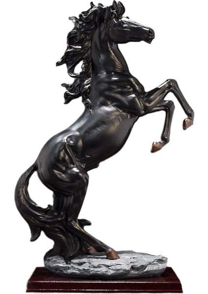 Ayakta At Heykeli Kükreyen At Büyük Reçine At Heykeli Kitaplık (Yurt Dışından)