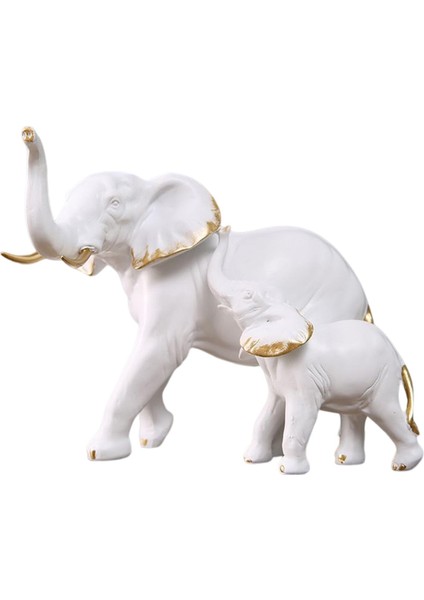 Fil Heykelleri Heykel Dekorları Reçine Figürinler Dolap Oturma Odası Çocuklarla (Yurt Dışından)