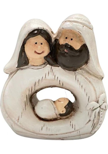 Doğum Sahnesi Heykeli Noel Dekoru Aile Heykelciği Ev I Rafı Için (Yurt Dışından)