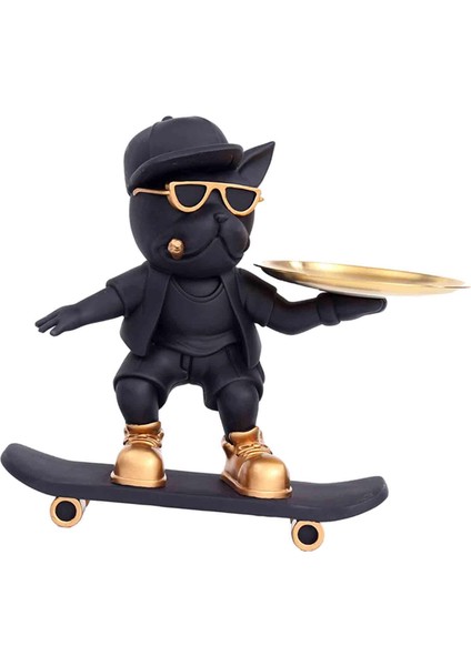 Metal Tepsili Heykeli Reçine Tepsi Heykeli Odası Kitaplık Dekoru Ayaklı (Yurt Dışından) indirimleri