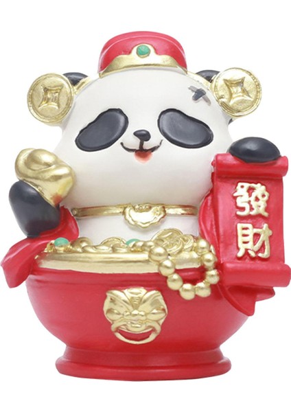 2024 Yıl Panda Figürü Süsü Fengshui Heykeli El Yapımı Odası A (Yurt Dışından)