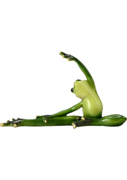 Reçine Yoga Kurbağa Figürleri Dekoratif Süs (Yurt Dışından)