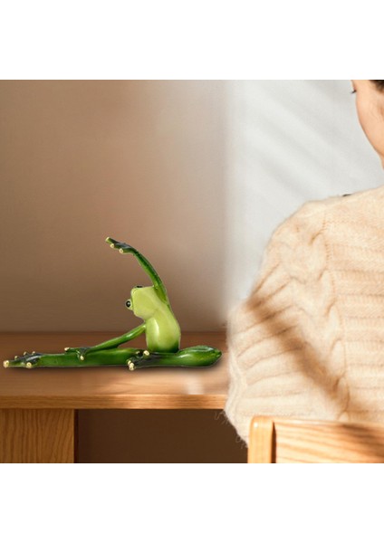 Reçine Yoga Kurbağa Figürleri Dekoratif Süs (Yurt Dışından) fırsatları