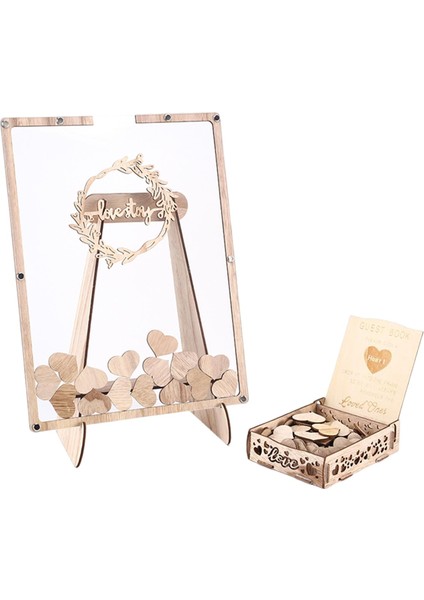 Icı Düğün Defteri Ahşap Iş Defteri ile Bırakma Kutusu (Yurt Dışından) modelleri