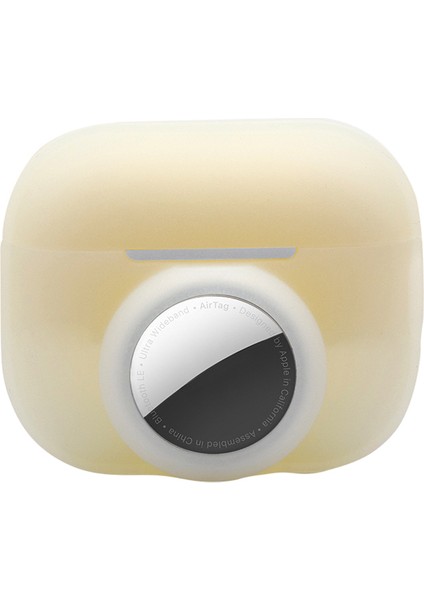 Apple Airpods Pro 2+ için Airtag 2'Si 1 Arada Silikon Koruyucu Düşmeyi Önleyici Asma Halatsız Floresan Kulaklık Kılıfı (Yurt Dışından)