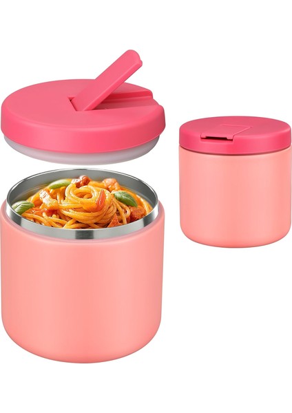 ， 12 Oz Yalıtımlı Vakumlu Gıda Kavanoz, Sıcak Yemek Için Geçmeli Kapaklı Geniş Ağızlı Çorba Kavanoz Çocuk Sızdırmaz Paslanmaz Çelik Öğle Yemeği Konteyneri (Pembe At) (Yurt Dışından)