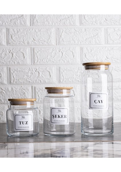 Turuncu 2'li Cam Yağlık ve 3'lü Cam Kavanoz Seti, 900 ml, şeffaf, 4+ parça fiyatları