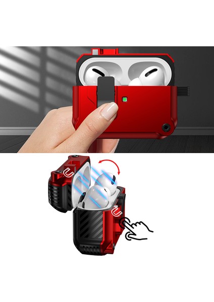 Apple Airpods Pro İle Uyumlu Tpu+Pc Koruyucu Otomatik Kilitli tooth Kulaklık Kılıfı (Yurt Dışından) fiyatları