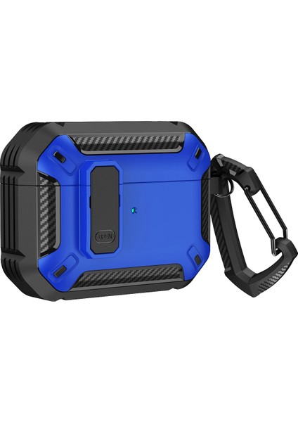 Apple Airpods Pro 2 için Tpu + Pc Koruyucu Karabina İle Drop Proof Kulaklık Kılıfı (Yurt Dışından)