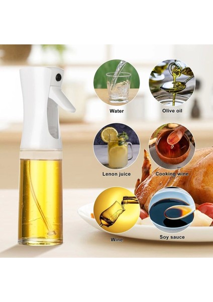Cam Yağ Sprey Püskürtücü 250ml, Şeffaf, Beyaz Renk, Tek Parça indirimleri