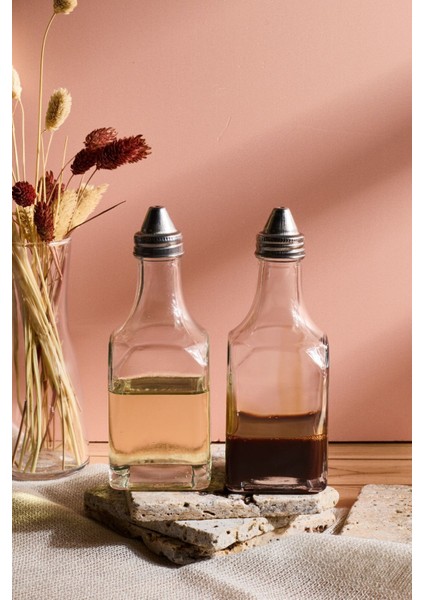 Şeffaf 2'li Yağlık ve Sosluk Seti, 180ml, Beyaz, Şık ve Pratik Tasarım