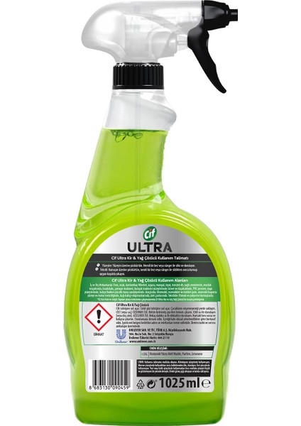 Ultra Anında Etki Kir ve Yağ Çözücü 1025 ml