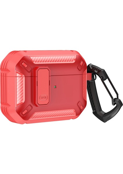 Apple Airpods Pro 2 için Tpu + Pc Koruyucu Karabina İle Drop Proof Kulaklık Kılıfı (Yurt Dışından)