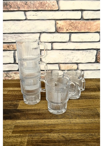 Saplı Su Bardağı-Çay Bardağı- Nescafe Bardağı-Kahve Bardağı-6 Adet - 270 cc modelleri