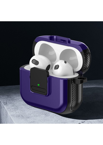 Apple Airpods 3 için tooth Manyetik Toka Tam Tpu Karabina + Kulaklık Kılıfı (Yurt Dışından)