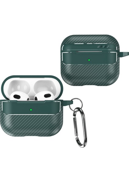 Apple Airpods 3 için Şık Karbon Fiber Tpu Darbeye Dayanıklı tooth Anti Toz Kulaklık Kılıfı (Yurt Dışından) fiyatları
