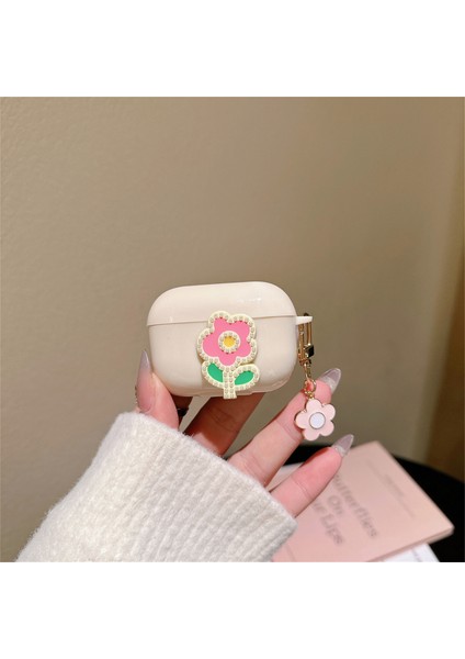 Apple Airpods Pro için Çiçek Tpu Organizatör Taşıma Çantası Kolye Çiçek Kulaklık Kılıfı (Yurt Dışından) fiyatları
