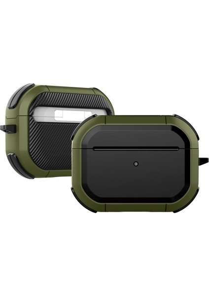Airpods Pro Gen 2 Usb C Pro 2 tooth Koruyucu Tpu + Pc Anti Damla Halka Tokası Ordu İ için Kulaklık Kılıfı (Yurt Dışından)