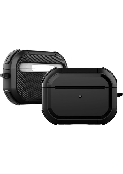 Airpods Pro için Gen 2 Usb C Pro 2 tooth Koruyucu Tpu+Pc Halka Tokalı Düşmeyi Önleyici Kulaklık Kılıfı (Yurt Dışından)