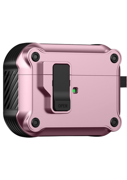 Apple Airpods Pro İle Uyumlu Tpu+Pc Koruyucu Otomatik Kilitli tooth Kulaklık Kılıfı (Yurt Dışından)