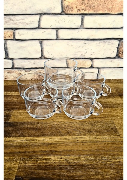 Saplı Çay Bardağı- Nescafe Bardağı-Kahve Bardağı-6 Adet - 270 cc fiyatları