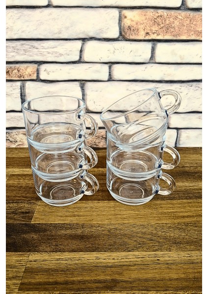 Saplı Çay Bardağı- Nescafe Bardağı-Kahve Bardağı-6 Adet - 270 cc modelleri