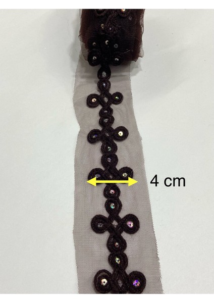 Tül Üzeri Pul Işlemeli Şerit modelleri