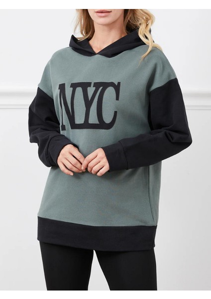 Nyc Baskılı 3 Iplik Owesize Sweatshirt
