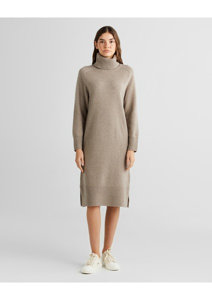 Kadın Gri Relaxed Fit Dik Yaka Elbise 4502078.24