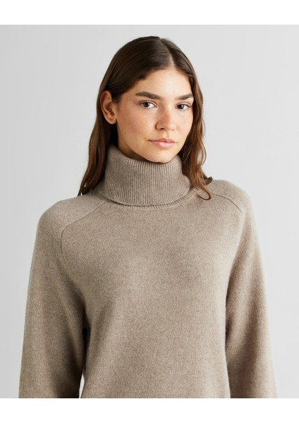 Kadın Gri Relaxed Fit Dik Yaka Elbise 4502078.24