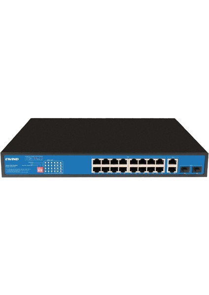 Ewınd EW-S1920CG-AP 16*ge Poe+ 2*ge +2*gf Sfp Unmanaged Poe SWITCH(300W)