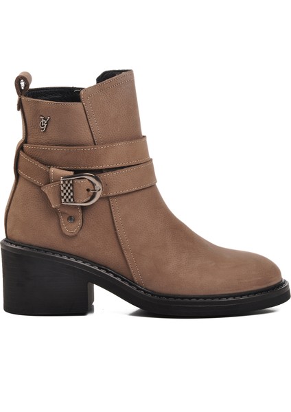 9874 Vizon Içi Polarlı Deri Kadın Bot