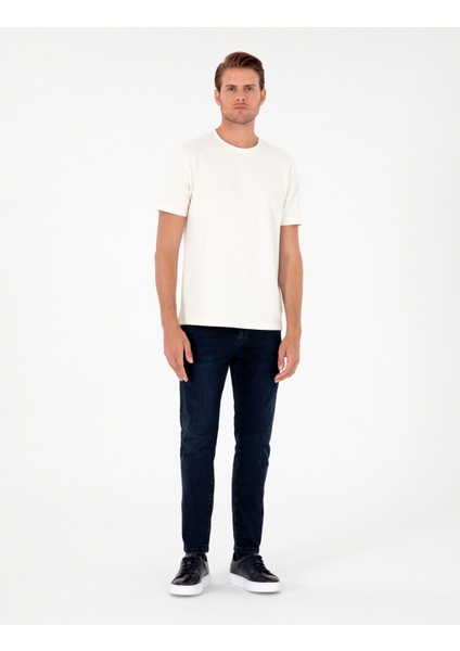Erkek Ekru Regular Fit Tişört 50292343-Vr019