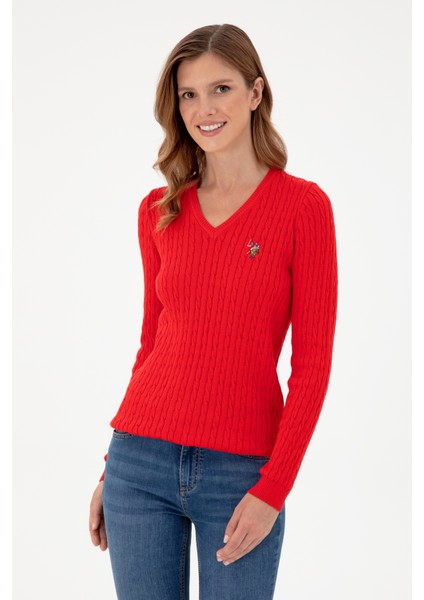 Kadın Kırmızı Kazak /Triko 50288992-VR030 modelleri