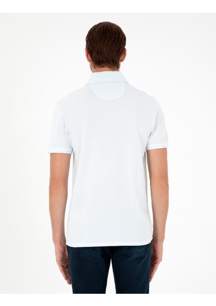 Erkek Açık Mavi Slim Fit Tişört 50285411-Vr095