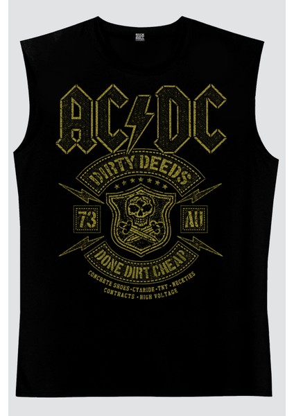Karlı Acdc Siyah Kosuz Erkek Tişört fiyatları