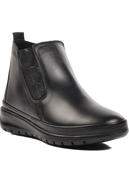 9935 Siyah Deri Kadın Bot modelleri