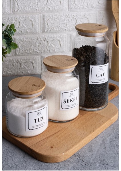 Bambu standlı set, 4+ parça, turuncu, 900 ml, şeffaf, şık ve kullanışlı tasarım fırsatları