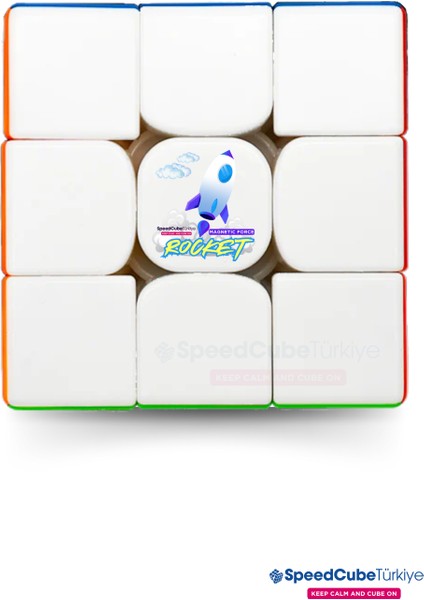 Rocketship 3x3 Profesyonel Manyetik Mıknatıslı Rubik Küp Akıl Küpü Zeka Küpü Speedcube Eğitici