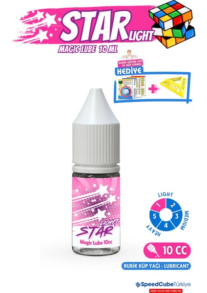 Star Light Magic Lube Profesyonel Rubik Küp Yağı - Rubik Küp Lube - Zeka Küpü Yağı Lube Lubricant Yağlayıcı 10 ml