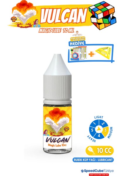 Vulcan Magic Lube Profesyonel Rubik Küp Yağı - Rubik Küp Lube - Zeka Küpü Yağı Lube Lubricant Yağlayıcı 10 ml