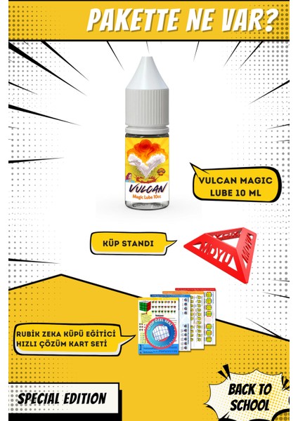 Vulcan Magic Lube Profesyonel Rubik Küp Yağı - Rubik Küp Lube - Zeka Küpü Yağı Lube Lubricant Yağlayıcı 10 ml
