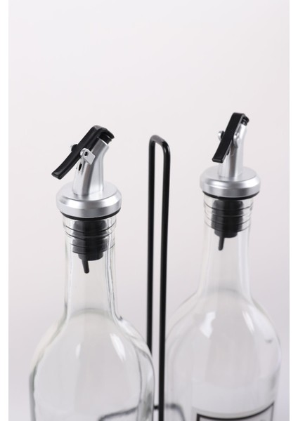 2 Adet Şeffaf 750 ml Yağdanlık ve Siyah Stand, 4+ Parça, Bej Hacimli Set modelleri