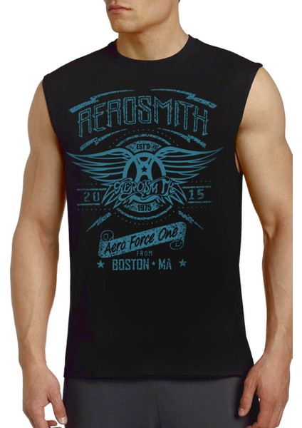 Aerosmith Kesik Kol / Kolsuz Erkek Tişört