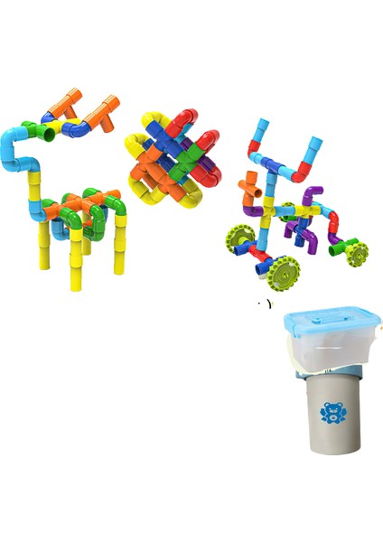 Brave Bullerken Eğitim Dıy Su Borusu Bulmaca Plastik Montajlı Yapı Taşı Oyuncakları (Yurt Dışından)