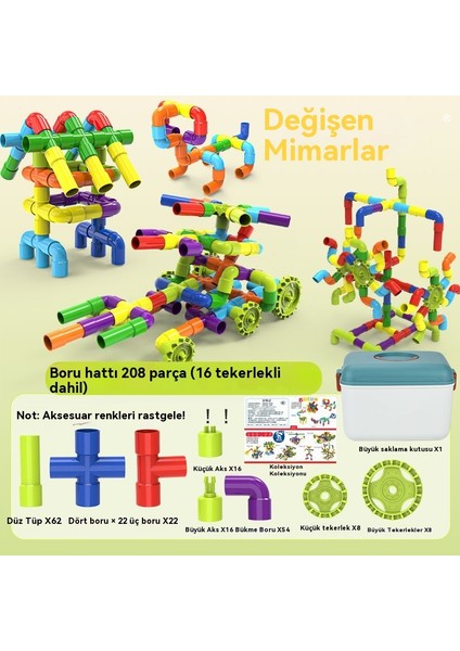 Brave Bullerken Eğitim Dıy Su Borusu Bulmaca Plastik Montajlı Yapı Taşı Oyuncakları (Yurt Dışından) modelleri