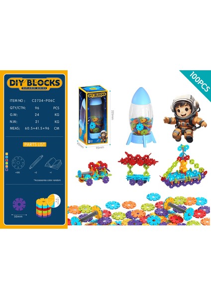 Brave Bullparçacık Yapı Taşı Bulmaca 3cm Şaftlı Kar Taneleri 100PCS [kare Pencere Renk Kutusu] (Yurt Dışından) modelleri