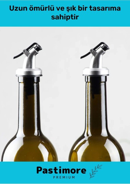 Yeşil Ahşap Stantlı 750 ml Cam Yağlık, Damlatmaz, Zarif ve Şık Tasarım