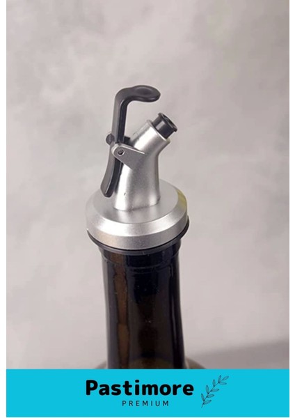 Yeşil Ahşap Stantlı 750 ml Cam Yağlık, Damlatmaz, Zarif ve Şık Tasarım